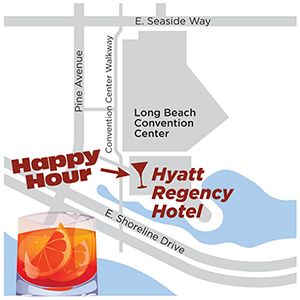 Hyatt Regency Long Beach へのアクセスマップ（コンベンションセンター隣接）